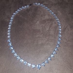 Heart shaped cubic zirconia necklace